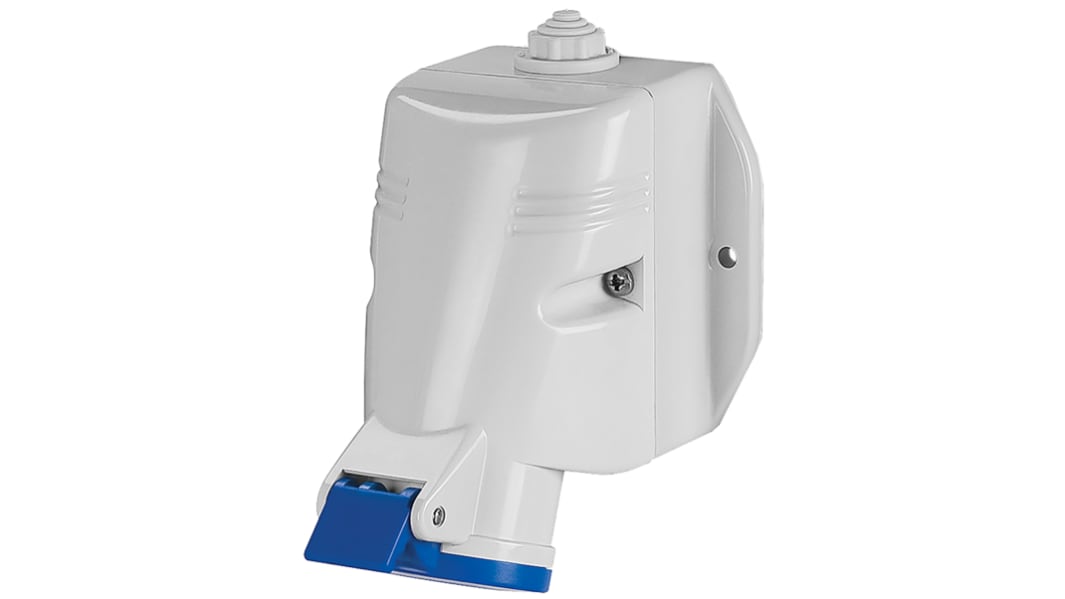 Scame IP44 Blue Wall Mount 2P + E Industrial Power Socket, Rated At 32A, 230 V