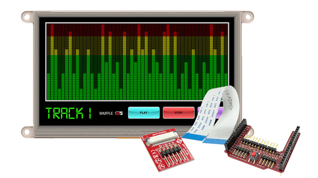 Pantalla táctil resistiva 4D Systems, serie gen4 de 7pulgada, compatible con Arduino