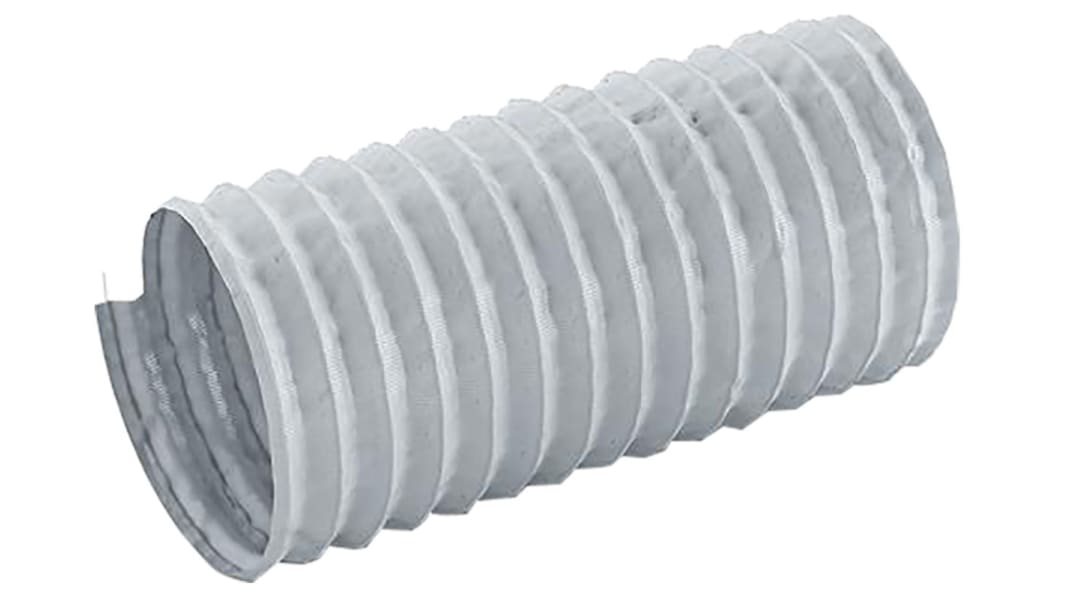 Contitech Grey PET, PVC Reinforced Flexible Ducting, 12m, 254mm ID