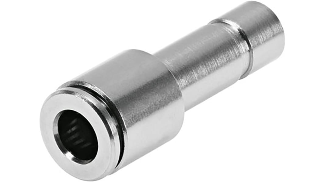 Festo NPQH 578310 12-mm-Steckanschluss x 6-mm-Steckanschluss Reduziernippel, Rohr-zu-Rohr, Messing vernickelt, 20 bar