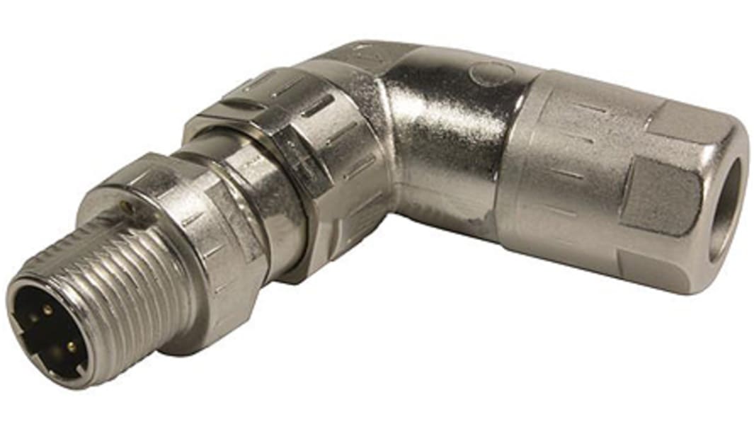 HARTING Circular Connector, 4 Contacts, Cable Mount, M12 Connector, Plug, Male, IP65, IP67