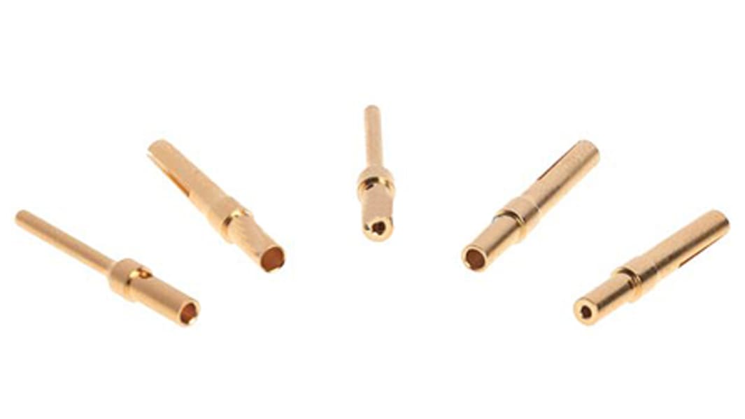Harting Male Crimp Circular Connector Contact, Contact Size 0.8mm, Wire Size 26 → 22 AWG