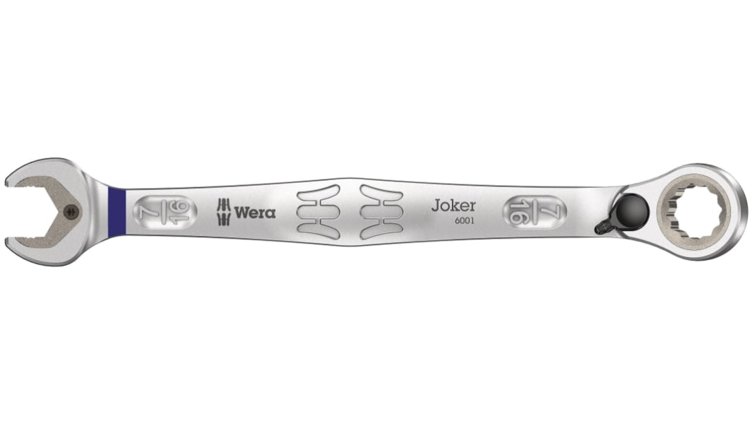Wera Joker Series Combination Ratchet Spanner, 22mm, 2in, Double Ended, 165 mm Overall