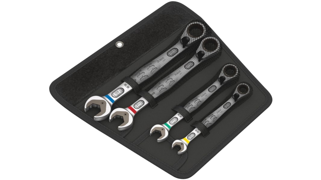 Wera Joker 6001 Series 4-Piece Spanner Set, 10 → 19 mm