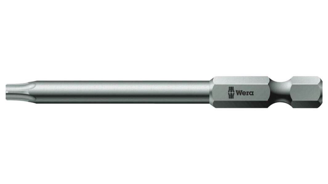 Wera Torx Screwdriver Bit, T15 Tip, 70 mm Overall