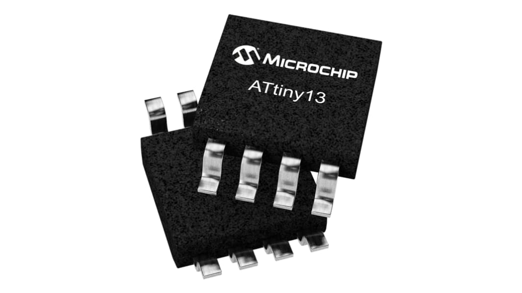 Microchip ATTINY13A-SF, 8bit AVR Microcontroller, ATtiny13, 20MHz, 1 kB Flash, 8-Pin SOIC