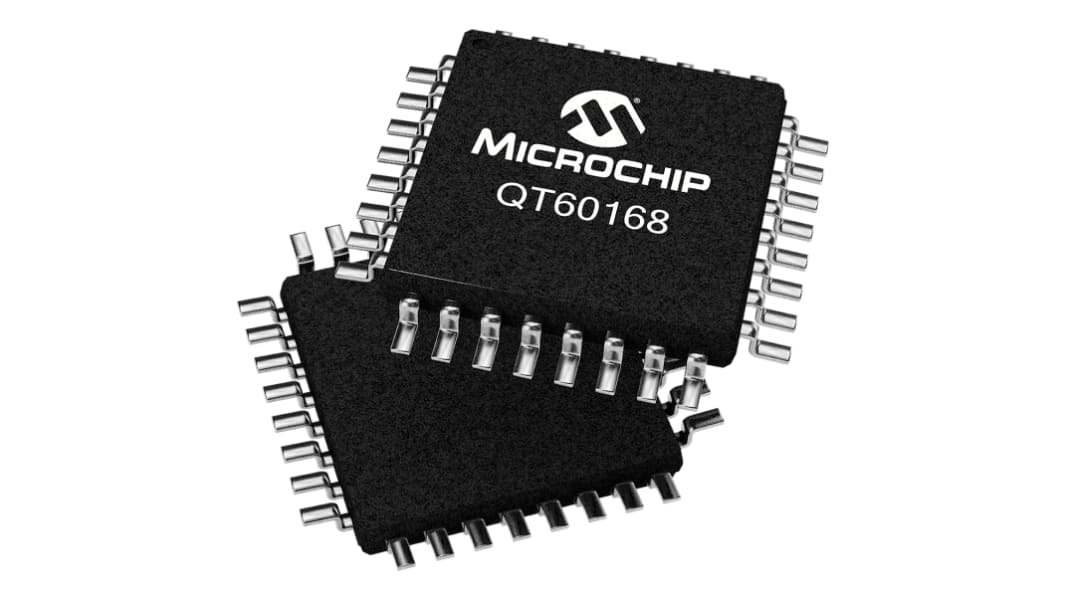 Microchip Touchscreen-Controller, 11 bit SPI Breitspektrum Ladungsübergang Fest verdrahtet SMD TQFP, 32-Pin