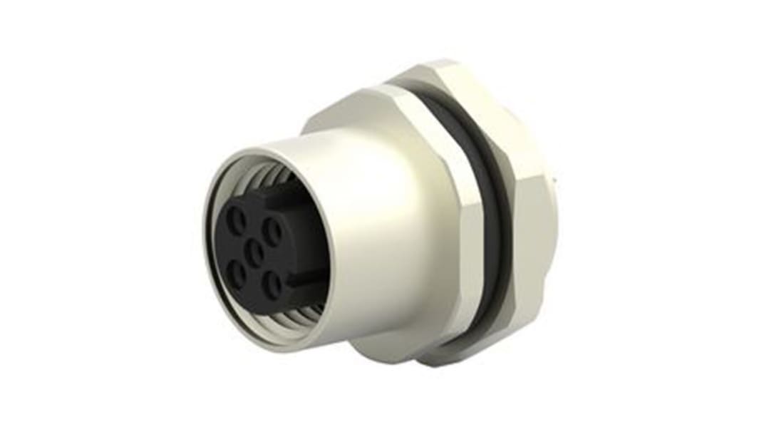 TE Connectivity Circular Connector, 3 Contacts, Rear Mount, M12 Connector, Plug, Female, IP67