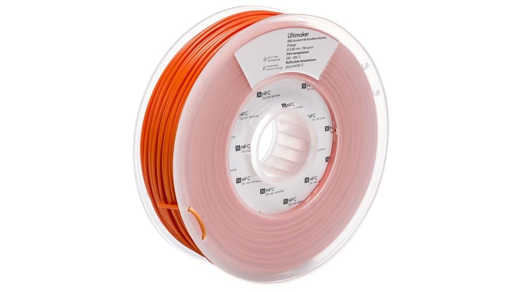 Ultimaker ABS 3D-Drucker Filament, Orange, 2.85mm, FDM, 750g
