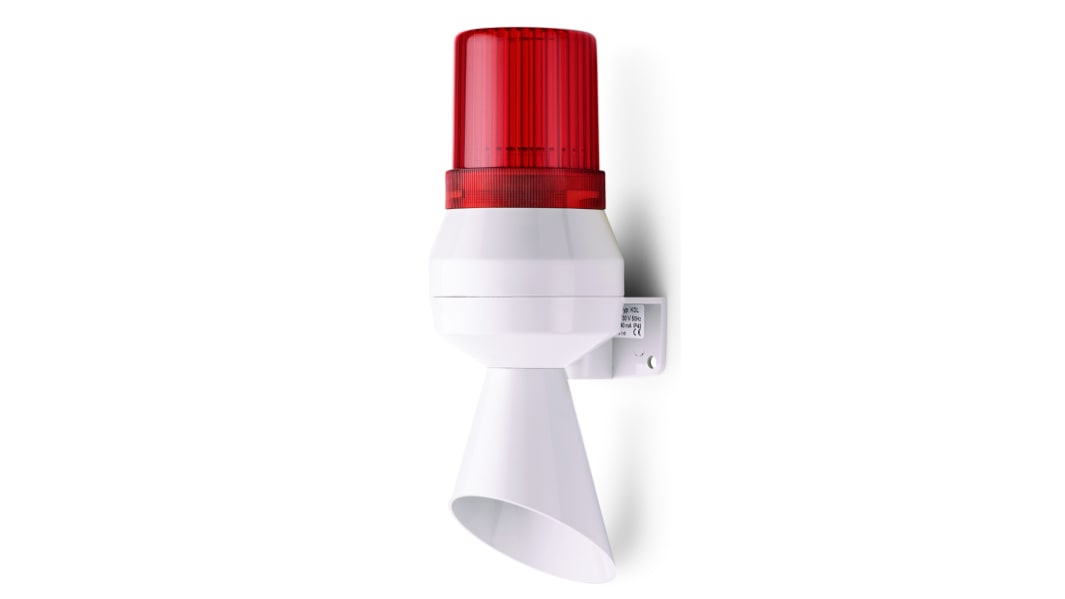 Combiné balise/sirène AUER Signal série KLL, lentille Rouge à LED, 24 V c.c.