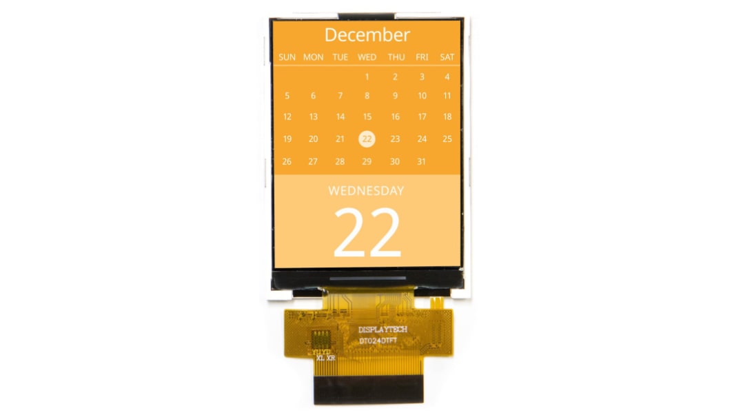Display LCD a colori Displaytech, 2.4poll, interfaccia parallela/RGB, 240 x 320pixels