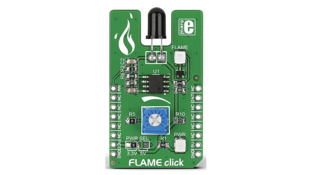 MikroElektronika PT334-6B Flame Click  Entwicklungskit, Flammensensor