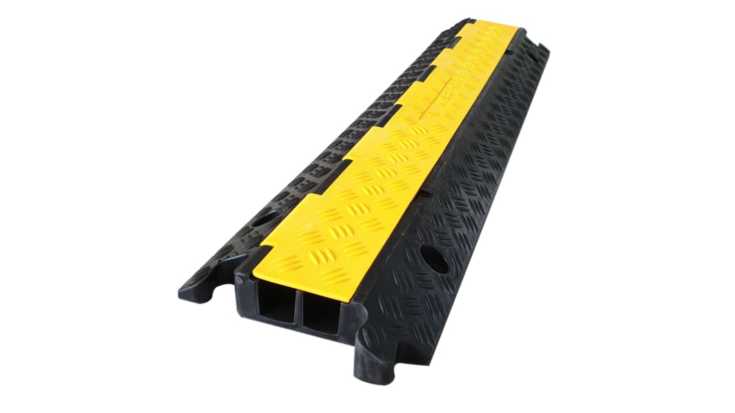 RS PRO Kabelabdeckung, Kabelbrücke, Innen-Ø 38 x 35mm 1000 x 35mm, 250 mm x 1000mm Gummi, Thermoplast, Schwarz/Gelb