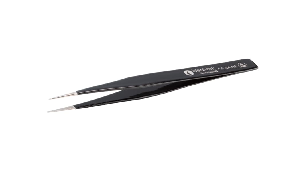 ideal-tek 130 mm, Polyester (Handle), Stainless Steel (Body), ESD Tweezers