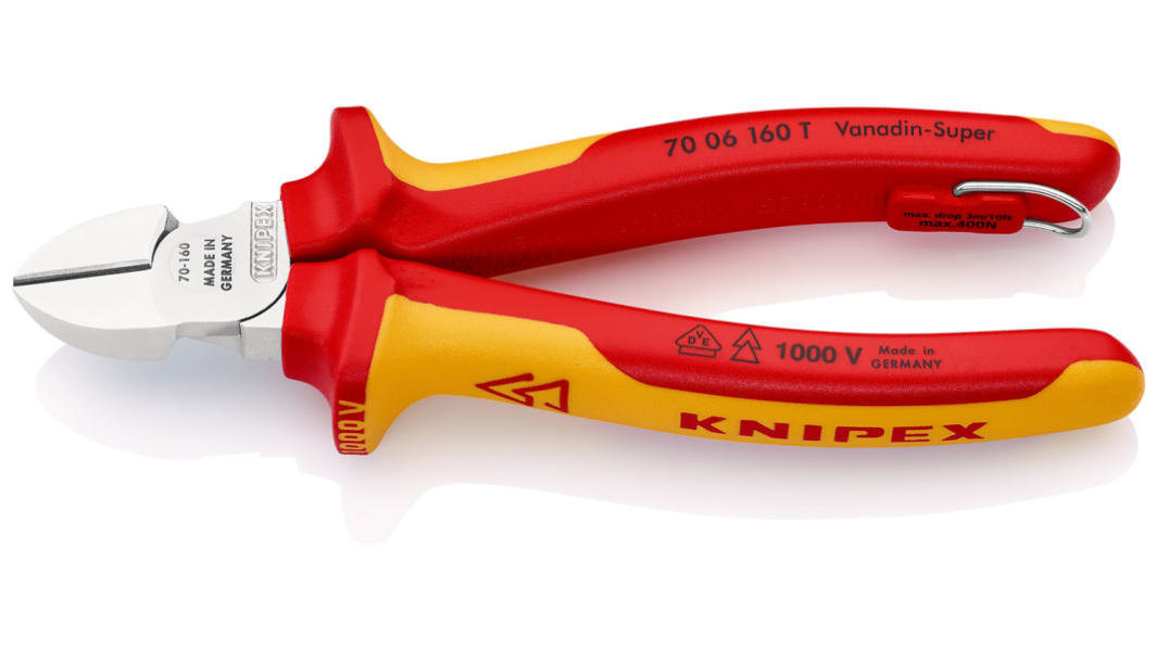 Knipex Knipex VDE Seitenschneider höhensicher 160 mm, Schneidleistung 4mm