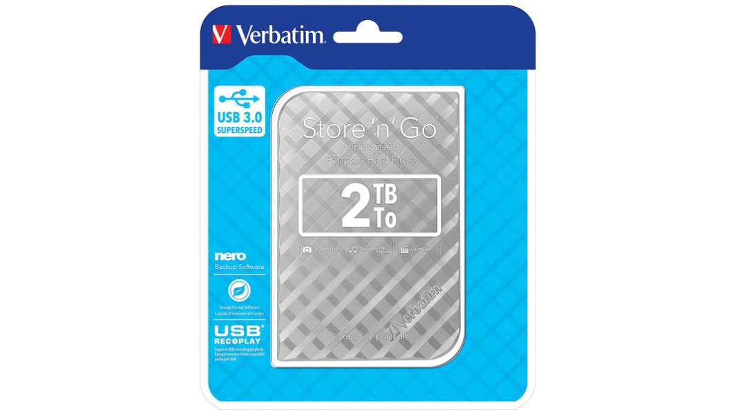 Verbatim 携帯用ハードディスク 外付け 2 TB USB 3.0