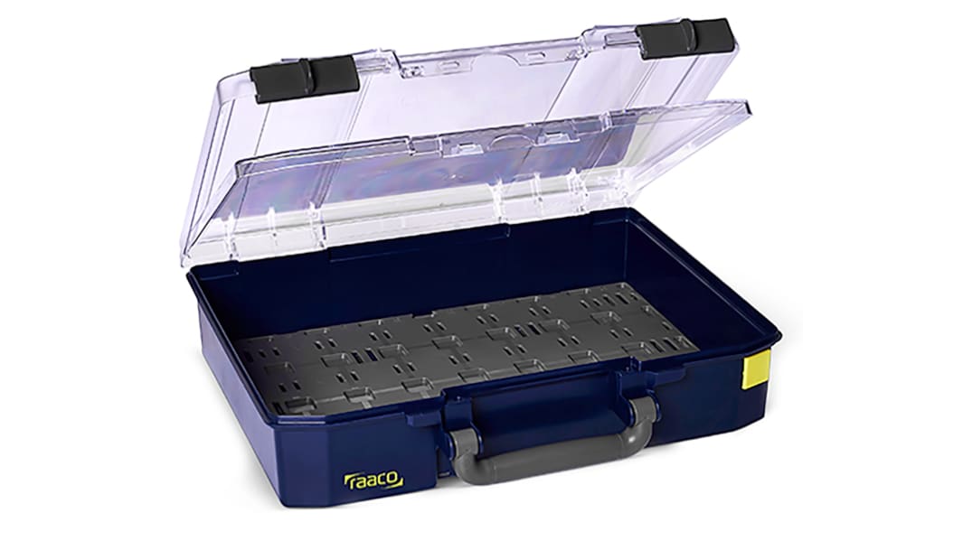 Raaco Carrylite LMS80 4x8-0/DL Kleinteilebox, Polypropylen Blau, 1 Fächer, 83mm x 337mm x 278mm