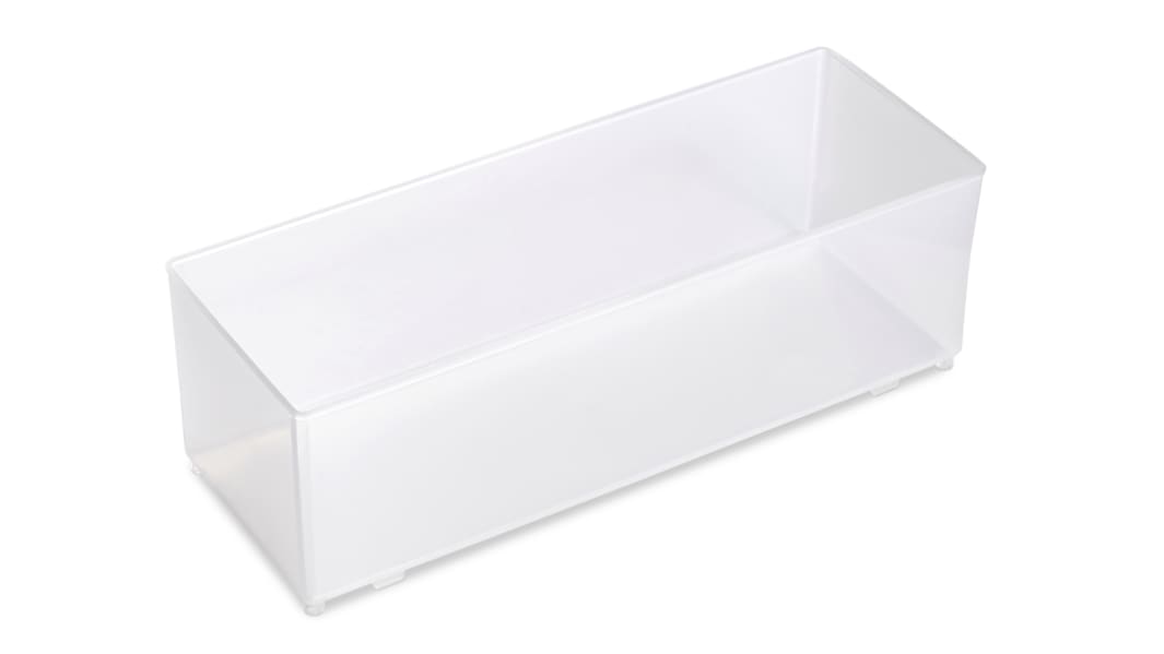 Compartimento Raaco de Polipropileno Transparente, 79mm x 218mm x 69mm