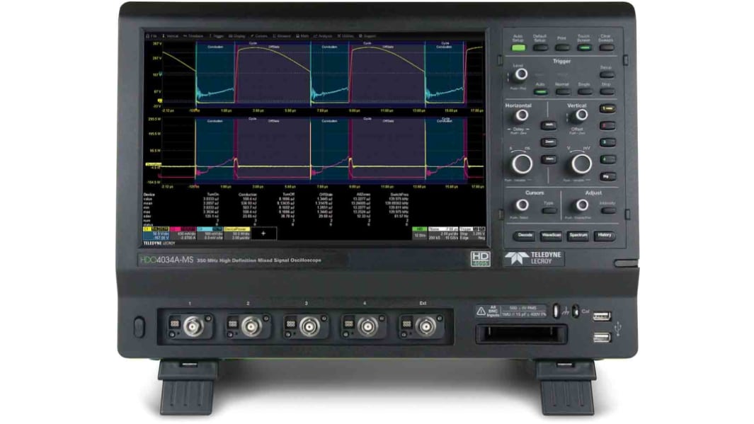 Teledyne LeCroy HDO4034A-MS HDO4000A Series, 350MHz Bench Oscilloscope, 4 Analogue Channels, 16 Digital Channels