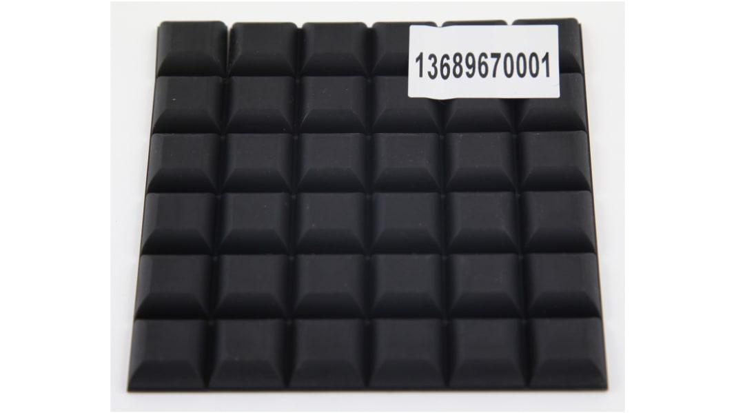 RS PRO Rubber Feet for Use with Extruded Aluminium Enclosures, 20 x 20 x 8mm
