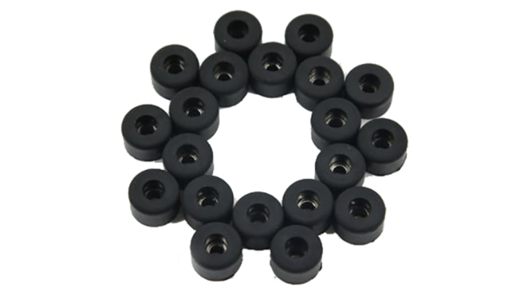 RS PRO Rubber Feet for Use with Extruded Aluminium Enclosures, 16 x 10mm