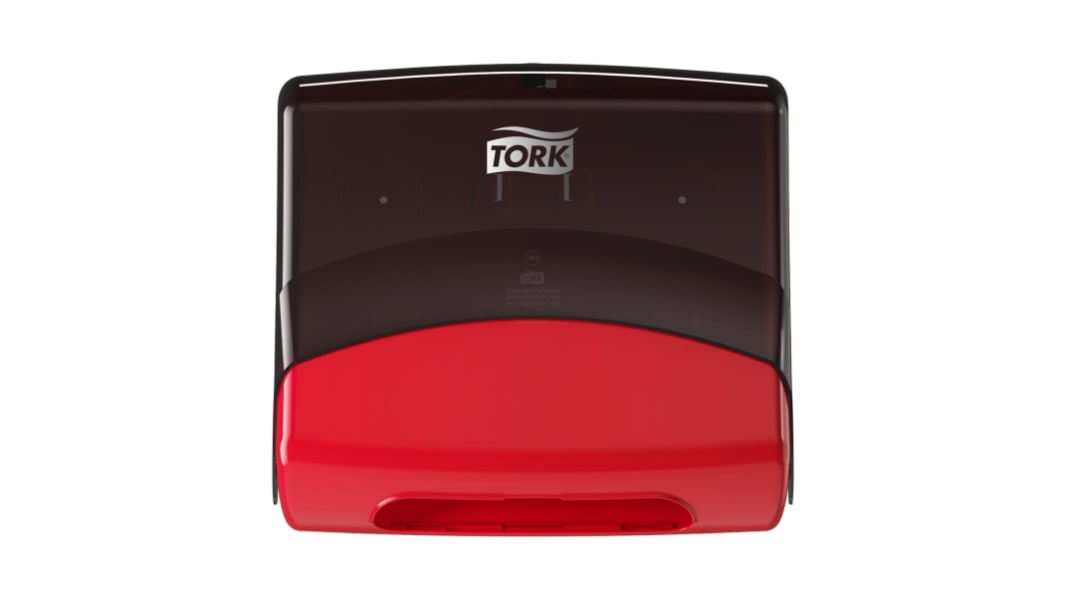 Distributeur de serviettes Tork Montage mural Rouge, 206mm x 394mm x 427mm
