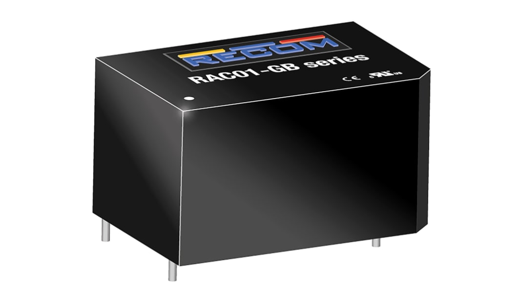 Recom RAC01-GB Schaltnetzteil, 5V dc / 200mA 1W 100 → 240V ac Gekapselt, PCB-Montage