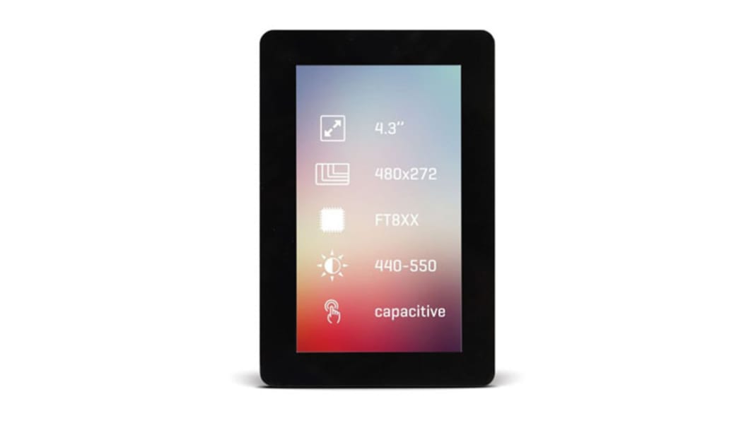 MikroElektronika MIKROE-2168 TFT LCD Colour Display / Touch Screen, 4.3in, 480 x 272pixels