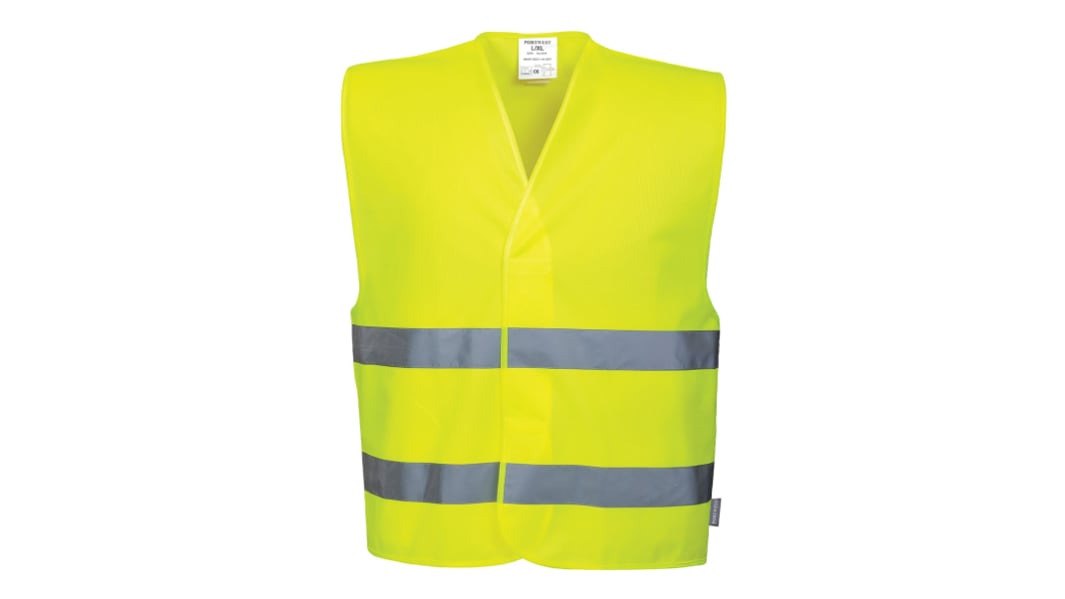 Portwest Gelb Unisex XXL/3XL Polyester Warnweste, Klettverschluss