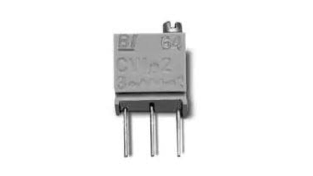 50kΩ, Through Hole Trimmer Potentiometer 0.25 W @ 85 °C Top Adjust TT ElectronicsBI, 64