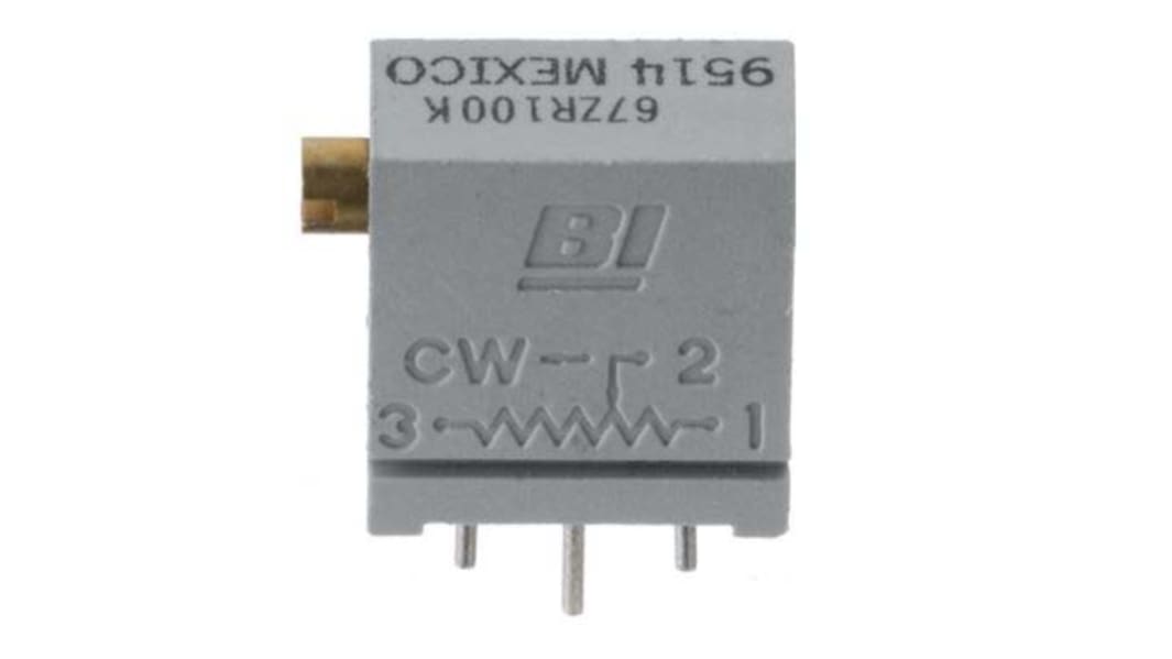 20kΩ, Through Hole Trimmer Potentiometer 0.25 W @ 85 °C Top Adjust TT ElectronicsBI, 64