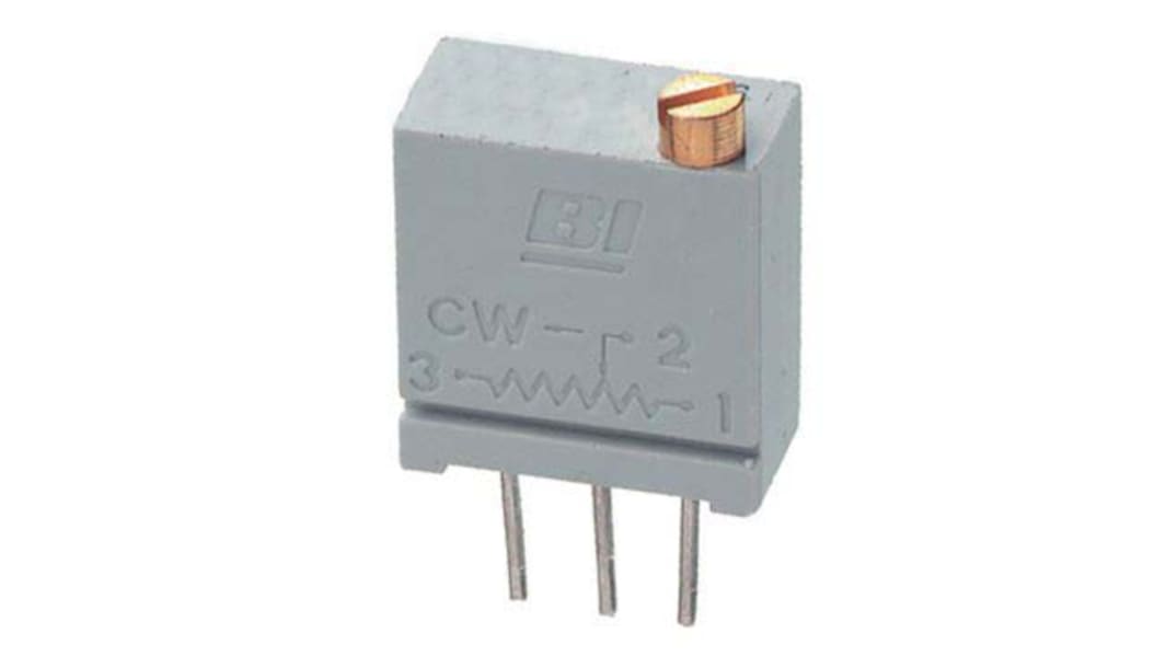 TT ElectronicsBI Trimpotentiometer 500Ω ±10% ±100ppm/°C 0.5W 20-omgangs, Hulmontering, Loddeben, 67 Serien