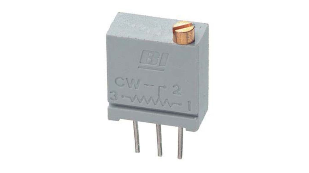 20kΩ, Through Hole Trimmer Potentiometer 0.5W Top Adjust TT ElectronicsBI, 67