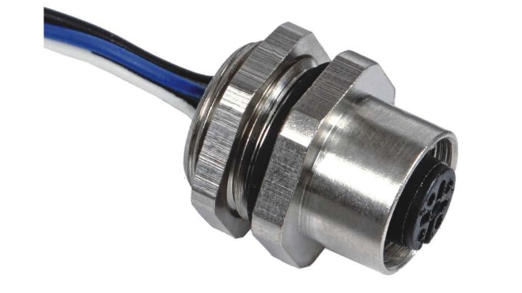 Conector circular RS PRO hembra de 5 vías hembra, IP67