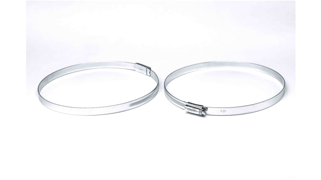 Collier de serrage pour tuyau, avec Vis sans fin, Acier doux, 150 → 180mm