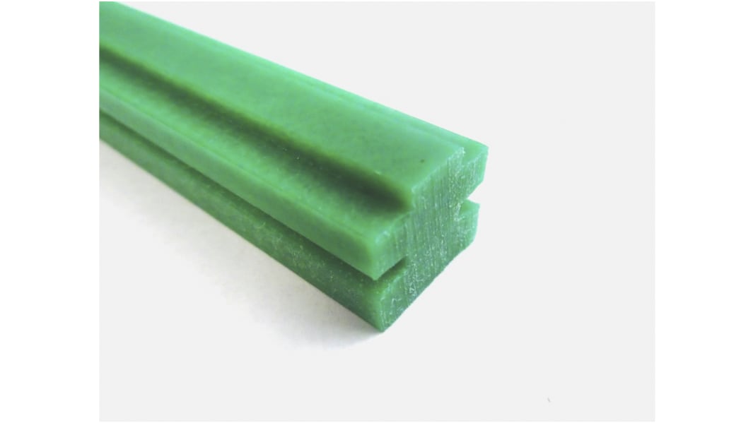 RS PRO Green GR1 profile 10B Chain Guide 2m x 20mm x 15mm