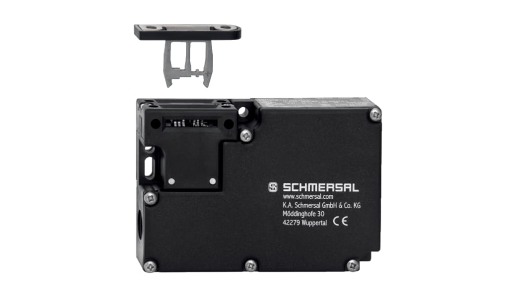 Schmersal AZM 161 Magnet-Verriegelungsschalter, Verriegelt bei Spannung, 24V ac/dc inkl.Betätiger, Kodierschalter, 4NC,