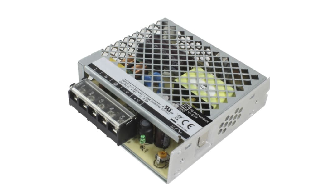 RS PRO Switching Power Supply, 5V dc, 14A, 60W, 1 Output, 100 → 240V ac Input Voltage