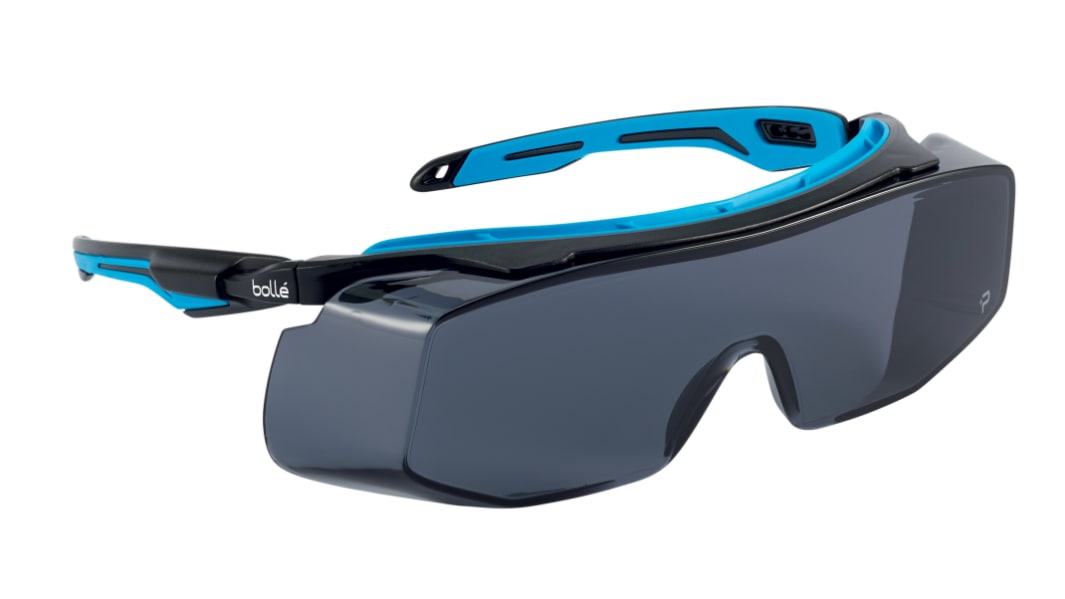Bolle Safety TRYON OTG Anti-Mist Safety Glasses, Smoke PC Lens
