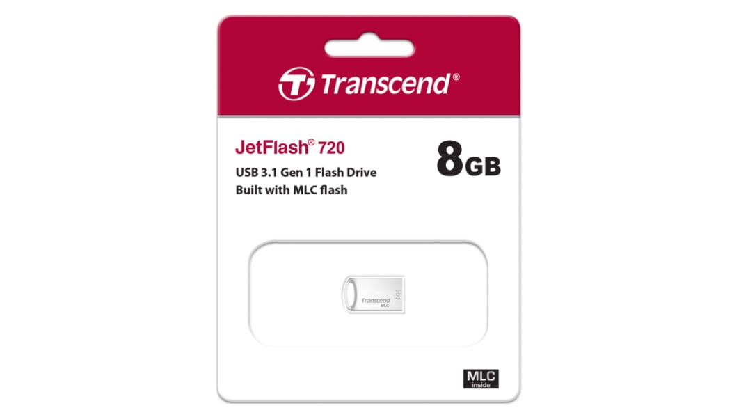 Transcend MLC USB-Stick, 8 GB, USB 3.1, JetFlash 720, Industrieausführung