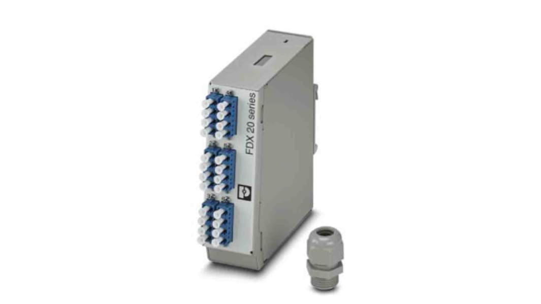 Phoenix Contact 12 Port LC Single Mode Duplex Fibre Optic Patch Panel With 2 Ports Populated