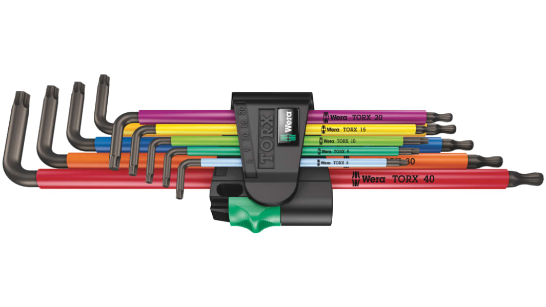 Wera 9-Piece Torx Key Set, L Shape, Long Arm