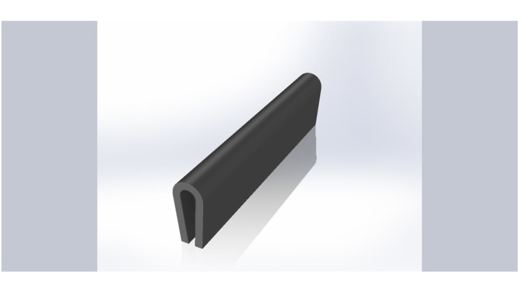 Protezione bordi RS PRO in EPDM, col. Nero, 20m x 13 mm x 6mm