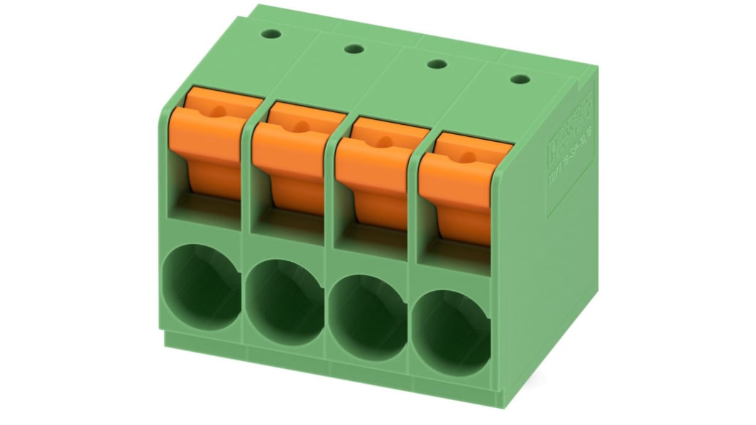 フエニックスコンタクト TDPT 16/ 4-SP-10.16-ZB 基板用端子台, 76A, 1000 V, 10.16mmピッチ, 1列, 4極