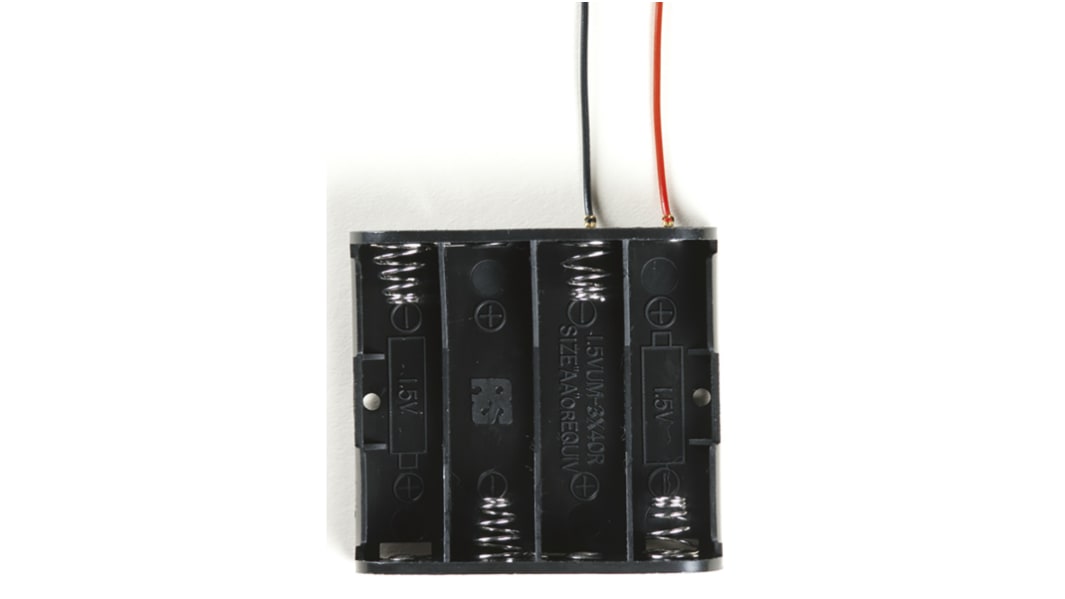 Takachi Electric Industrial AA Battery Holder, Button & Leaf Spring Contact