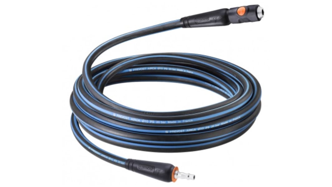 PREVOST 10m Air Compressor Hose, 10mm Int Dia., 18mm Ext Dia., British Profile