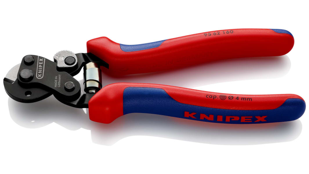 Pince coupante pour câble métallique Knipex, 160 mm, capacité 6mm