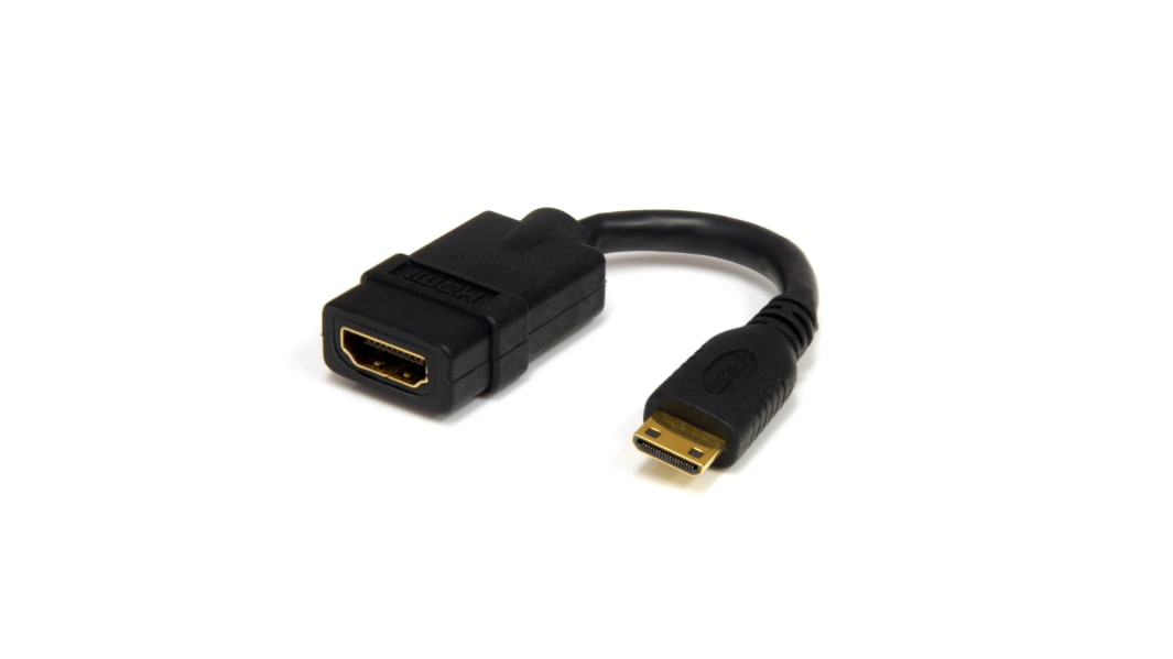 StarTech.com HDMI 1.4, 12.7cm Female HDMI to Male Mini HDMIHigh Speed 4K @ 30Hz