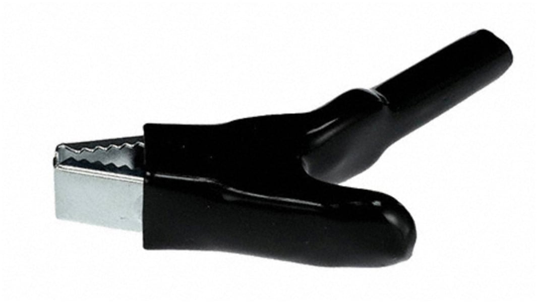Mueller Electric Crocodile Clip, Zinc-Plated Steel Contact, 25A, Black