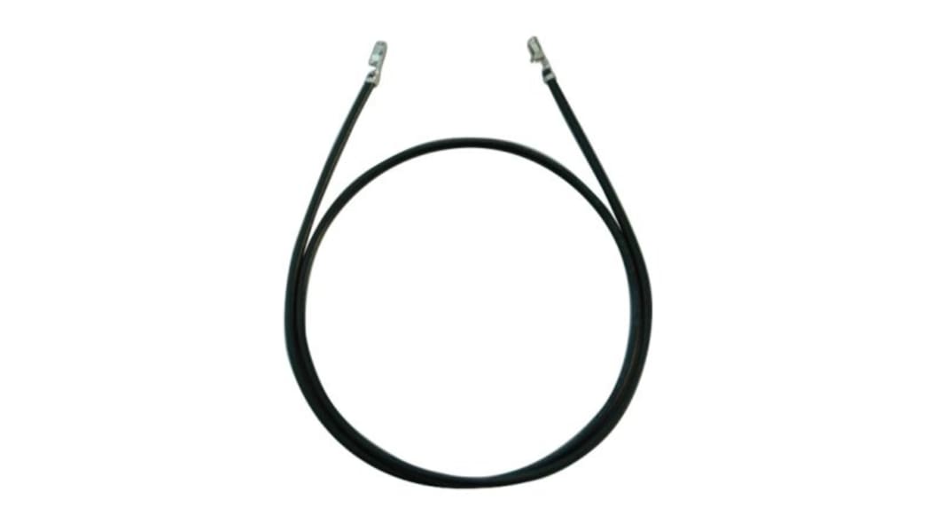 RS PRO Female DF11 to Female DF11 Crimped Wire, 300mm, 0.34mm², Black